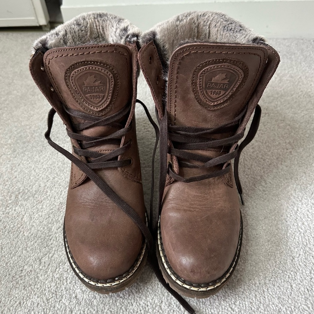 PAJAR Leather Ankle Combat Boots - Size: 40